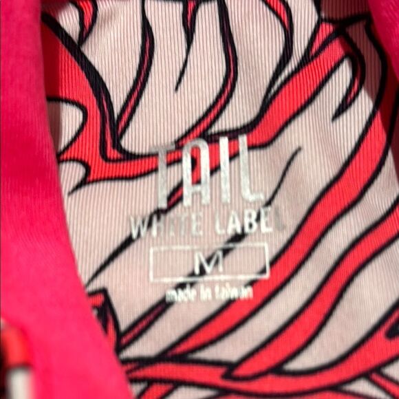 Tail White Label Pink and White Patterned Quarter-Zip Top - Picture 3 of 5